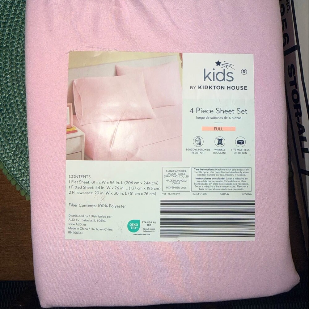 kids BY KIRKTON HOUSE STO 4 Piece Sheet Set FULL